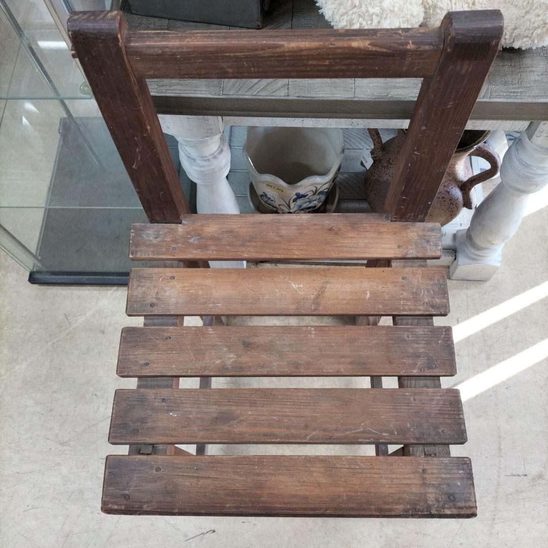 レトロ家具　木製スラットチェア