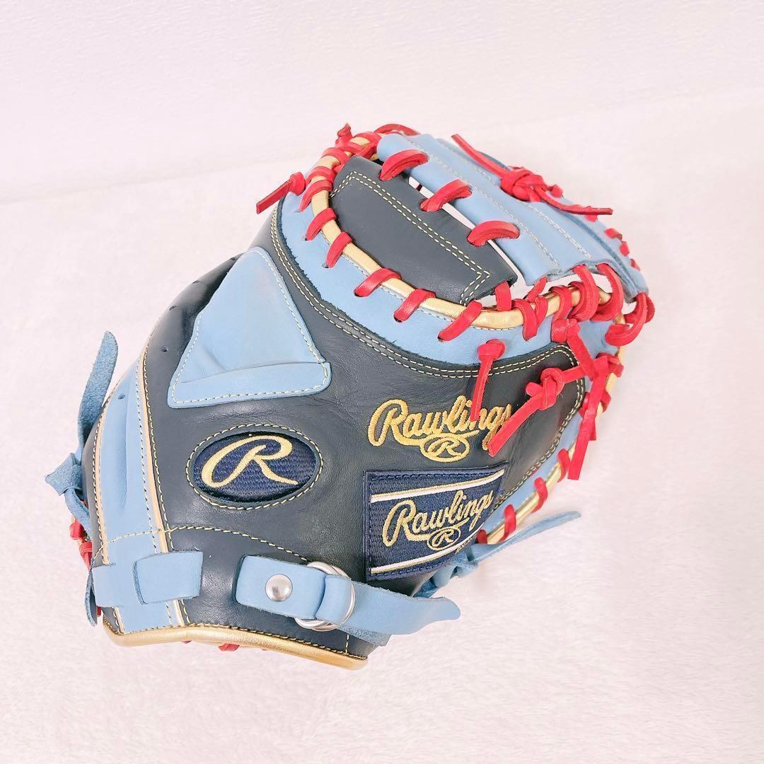 即戦力❣️ 型付き 美品 キャッチャーミット 右投げ 革 オリジナル かっこいい★