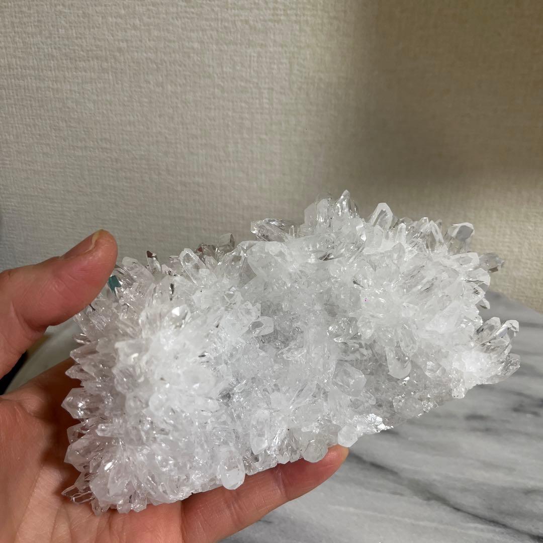 【天然石】菊花水晶　水晶クラスター　原石　貴州省産　両面タイプ　浄化