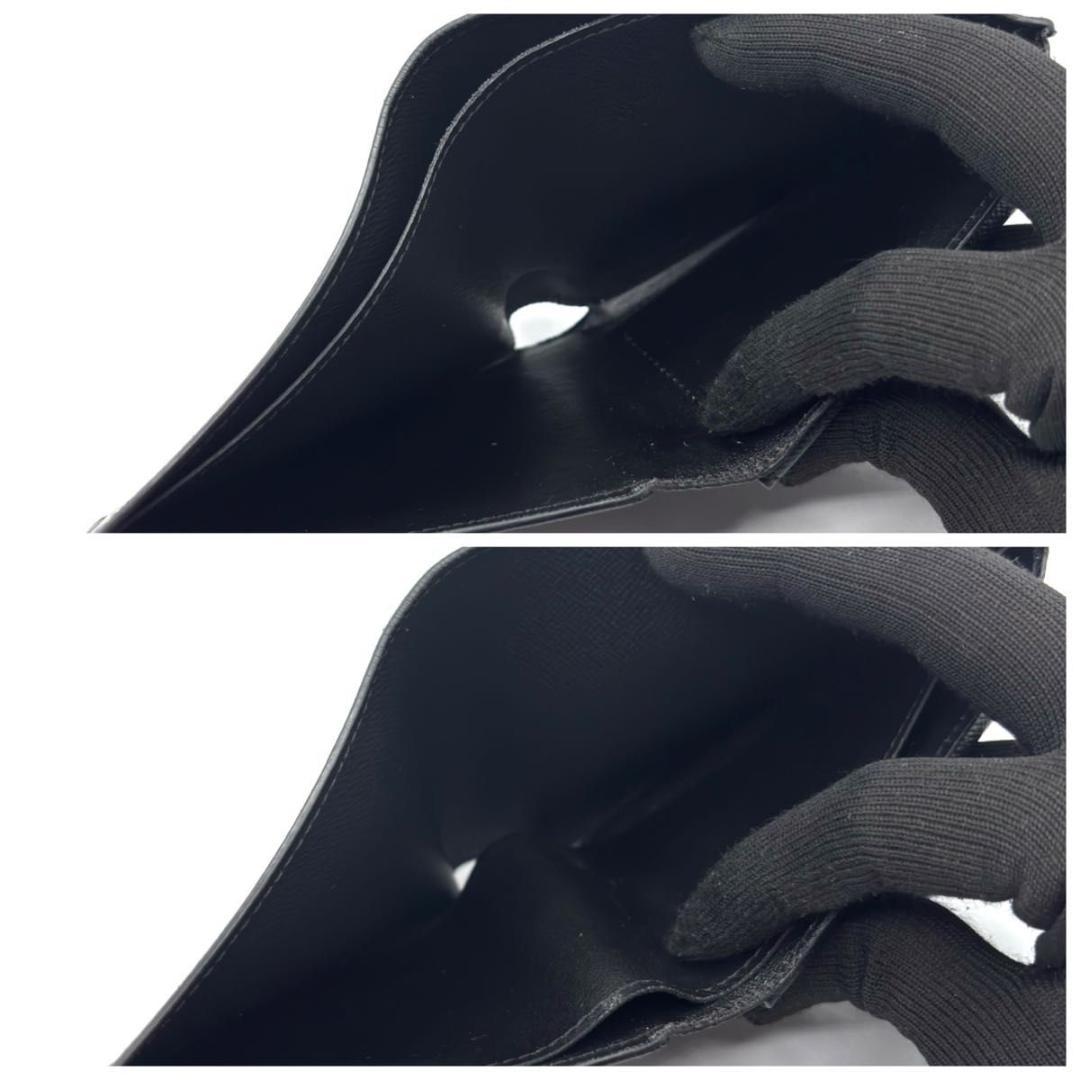 極美品 現行 IC 人気 ルイヴィトン マルコNM タイガ 黒 二つ折り財布