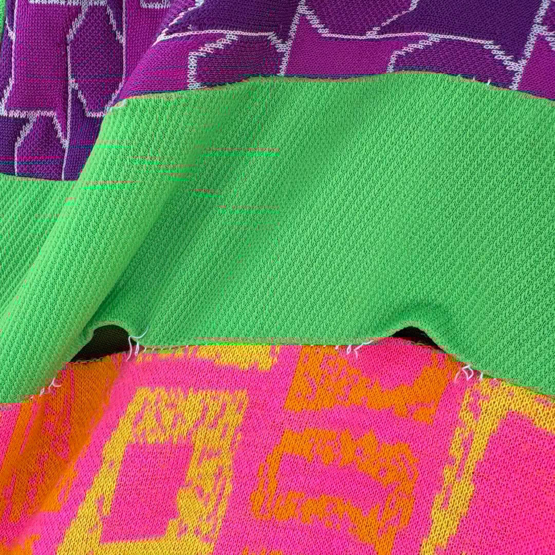 【USA vintage】サイケデリック パッチワーク キルト 布 生地