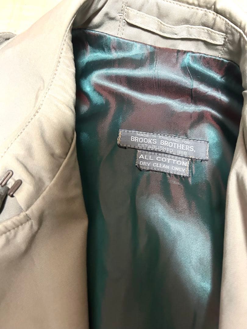 希少 英国製 ブルックスブラザーズ 70s ヴィンテージ トレンチコート 42