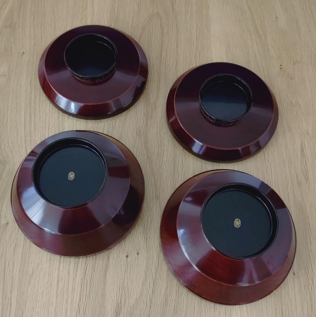 平安象彦　漆　煮物椀　口径14cm 二脚セット　おそらく新品