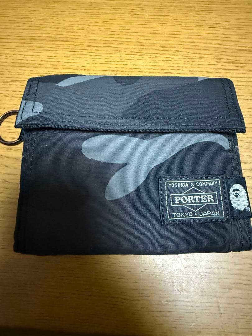 PORTER ×BAPEカモフラージュ 二つ折り財布