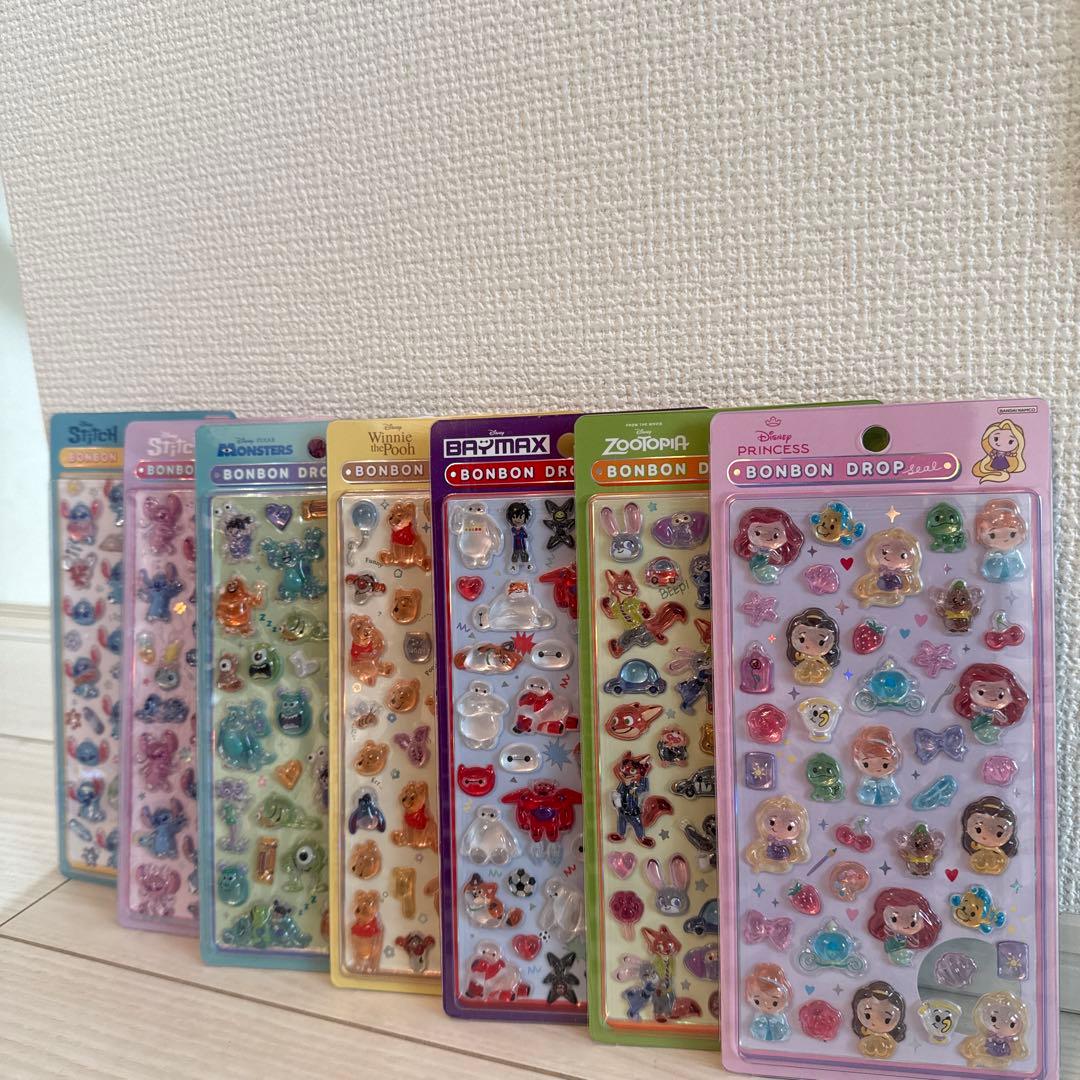 【正規品】ボンボンドロップシール　ディズニー　第二弾　７種セット