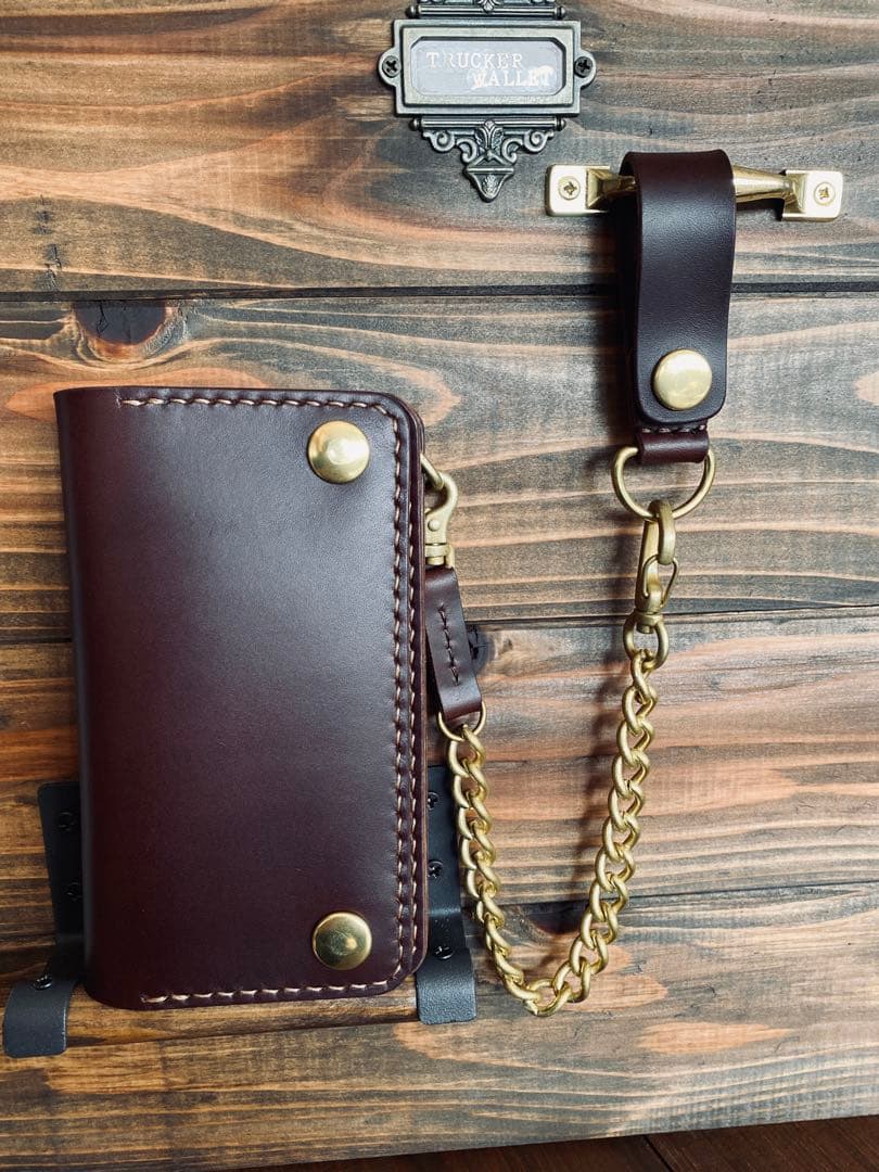 【ブルガロ】TM02-73ミドルトラッカーウォレット真鍮チェーン付き