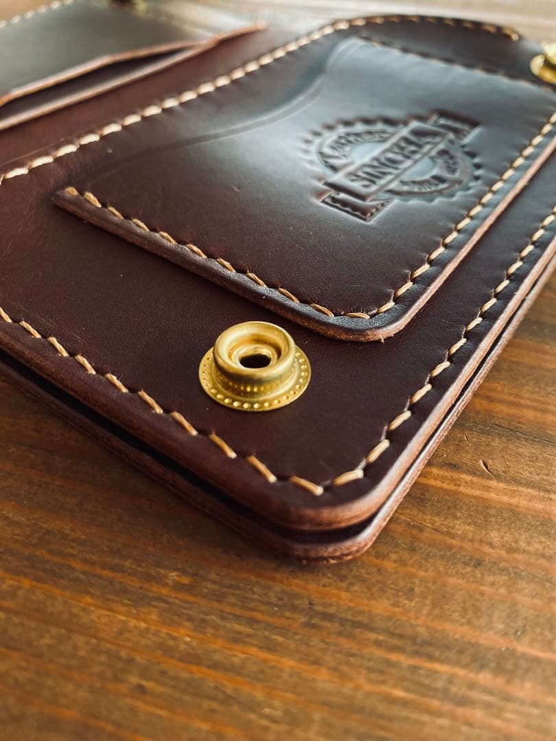 【ブルガロ】TM02-73ミドルトラッカーウォレット真鍮チェーン付き