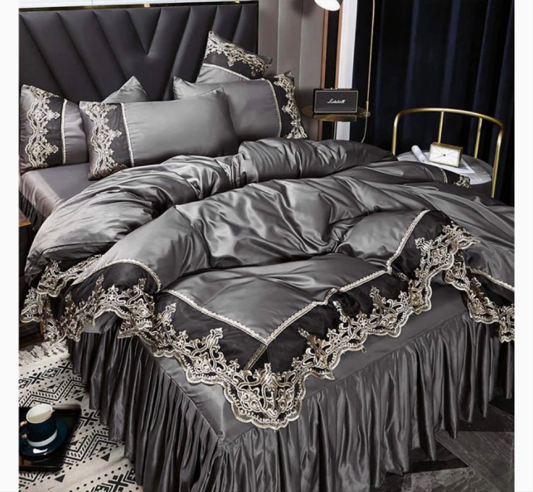 ✨️掛け布団カバー 4点セット ダブル おしゃれ 寝具カバーセット ボックスシーツ