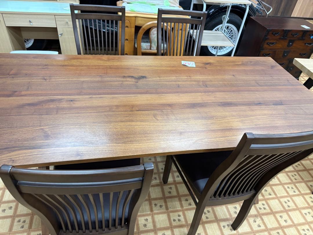 ウォールナット材 長方形ダイニングテーブル 約180cm