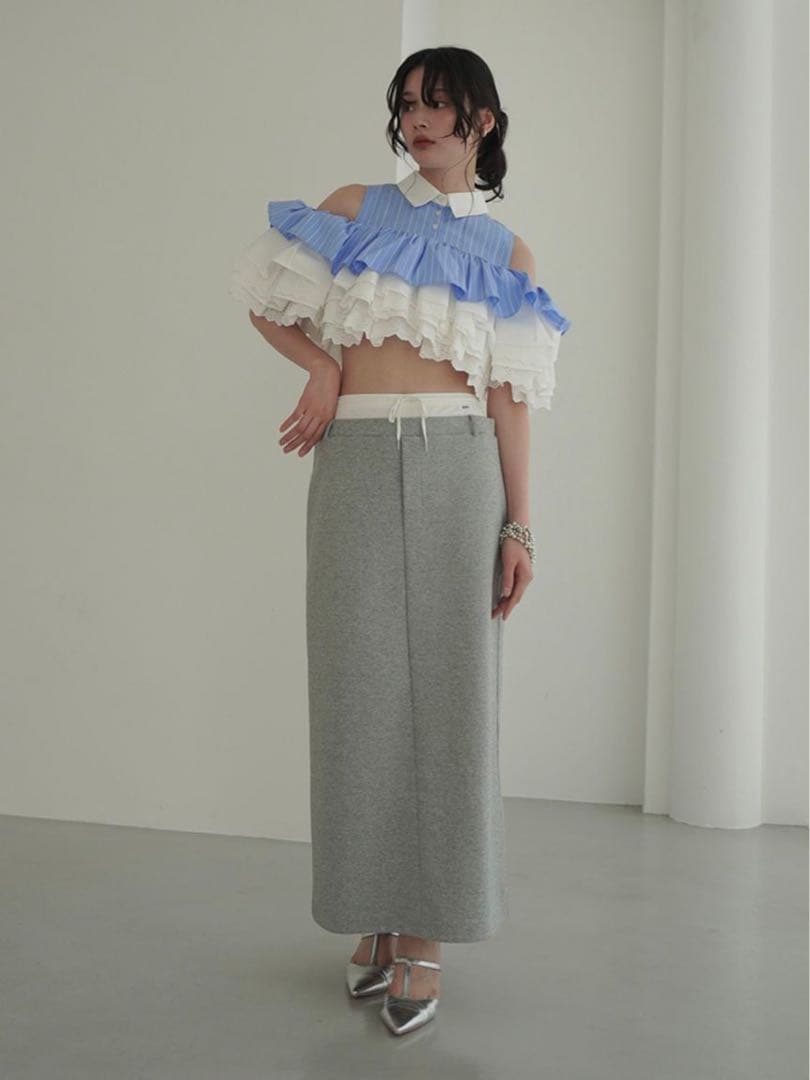 【タグ付き新品未使用】Eimy istoire ボリュームラッフルブラウス