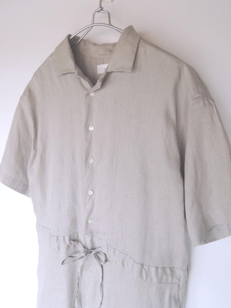 2025 春夏新作 かぐれ kagure リネンハーフスリーブオールインワン＊G