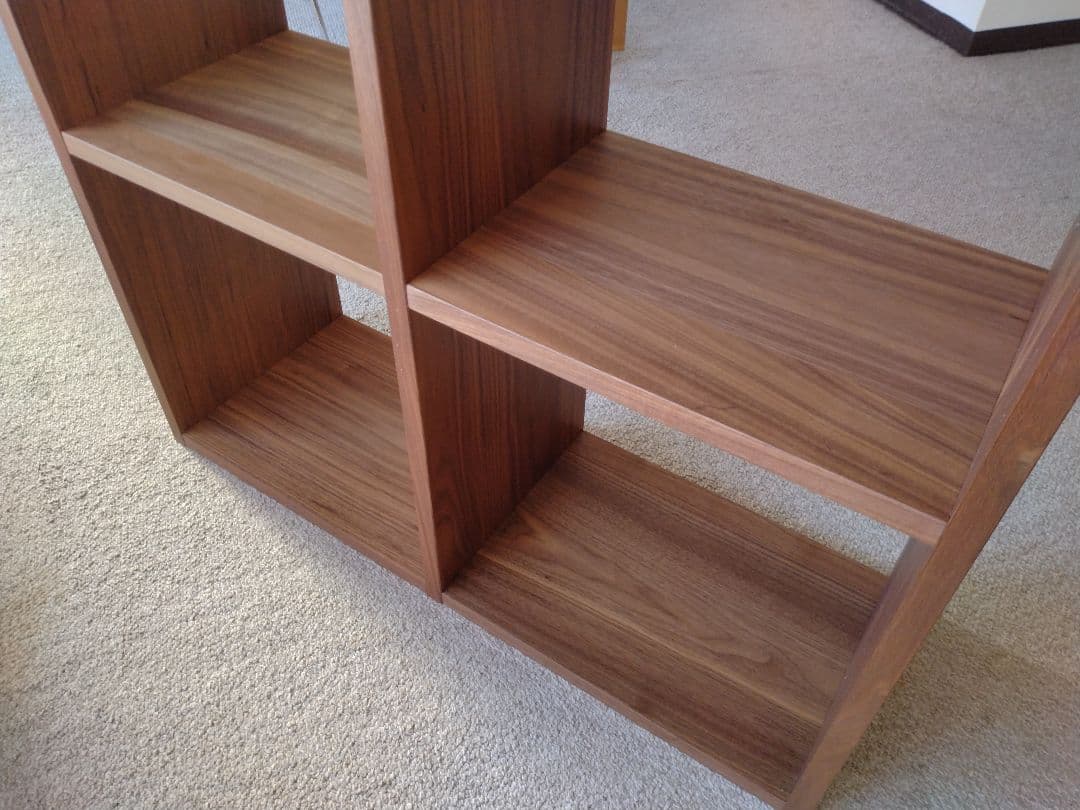 【美品】MUJI無印良品 スタッキングシェルフ3×2/ウォルナット材/ラック棚
