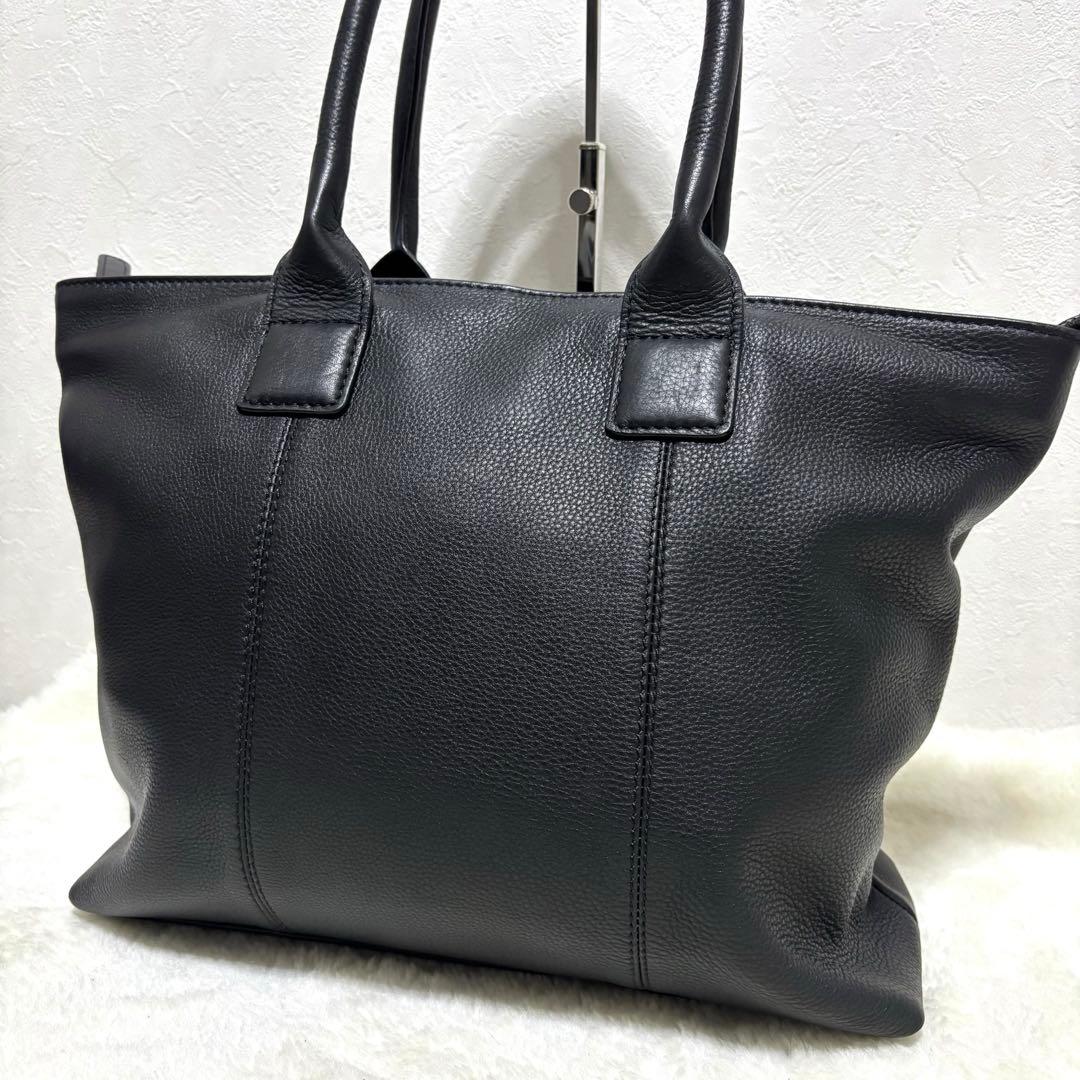 【美品】アルフレッドバニスター トートバッグ 黒 A4 ビジネスバッグ レザー