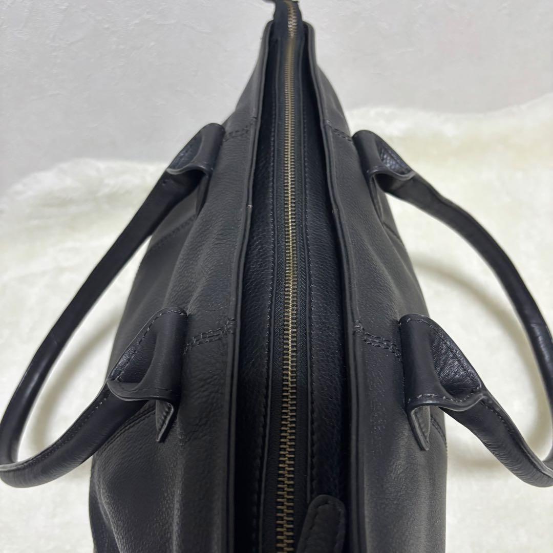 【美品】アルフレッドバニスター トートバッグ 黒 A4 ビジネスバッグ レザー