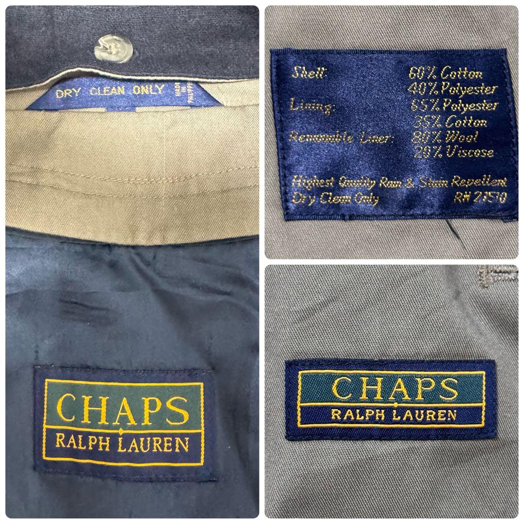 XL相当✨チャップス ラルフローレン マキシ丈 トレンチコート ライナー素材切替