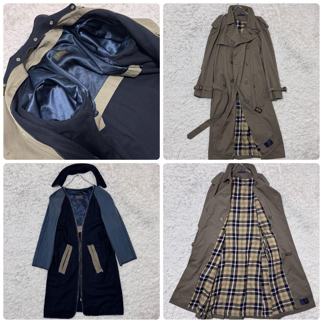 XL相当✨チャップス ラルフローレン マキシ丈 トレンチコート ライナー素材切替