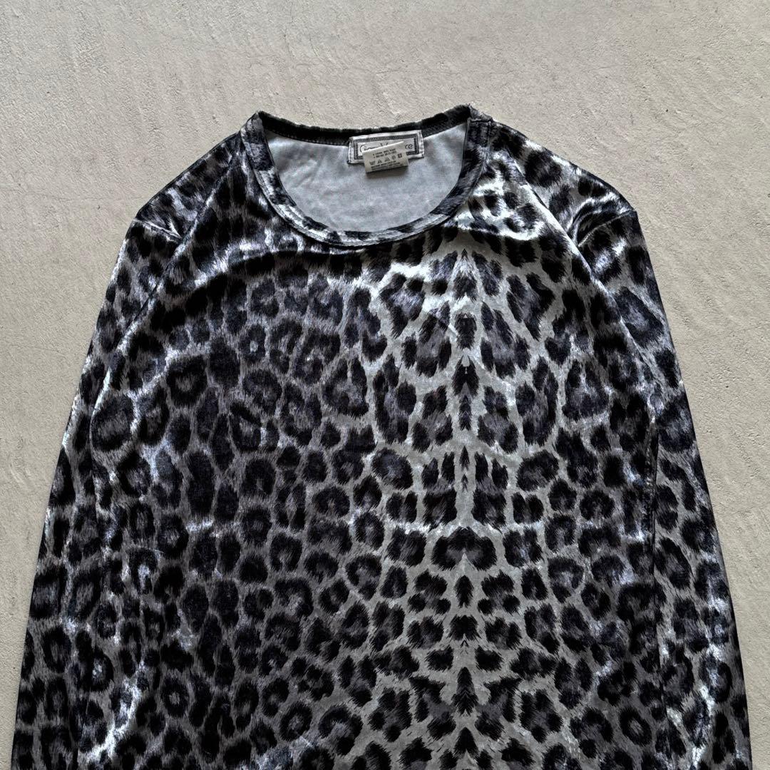 90s gianni versace leopard l/s opium 豹柄