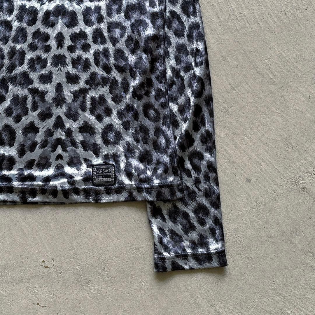 90s gianni versace leopard l/s opium 豹柄