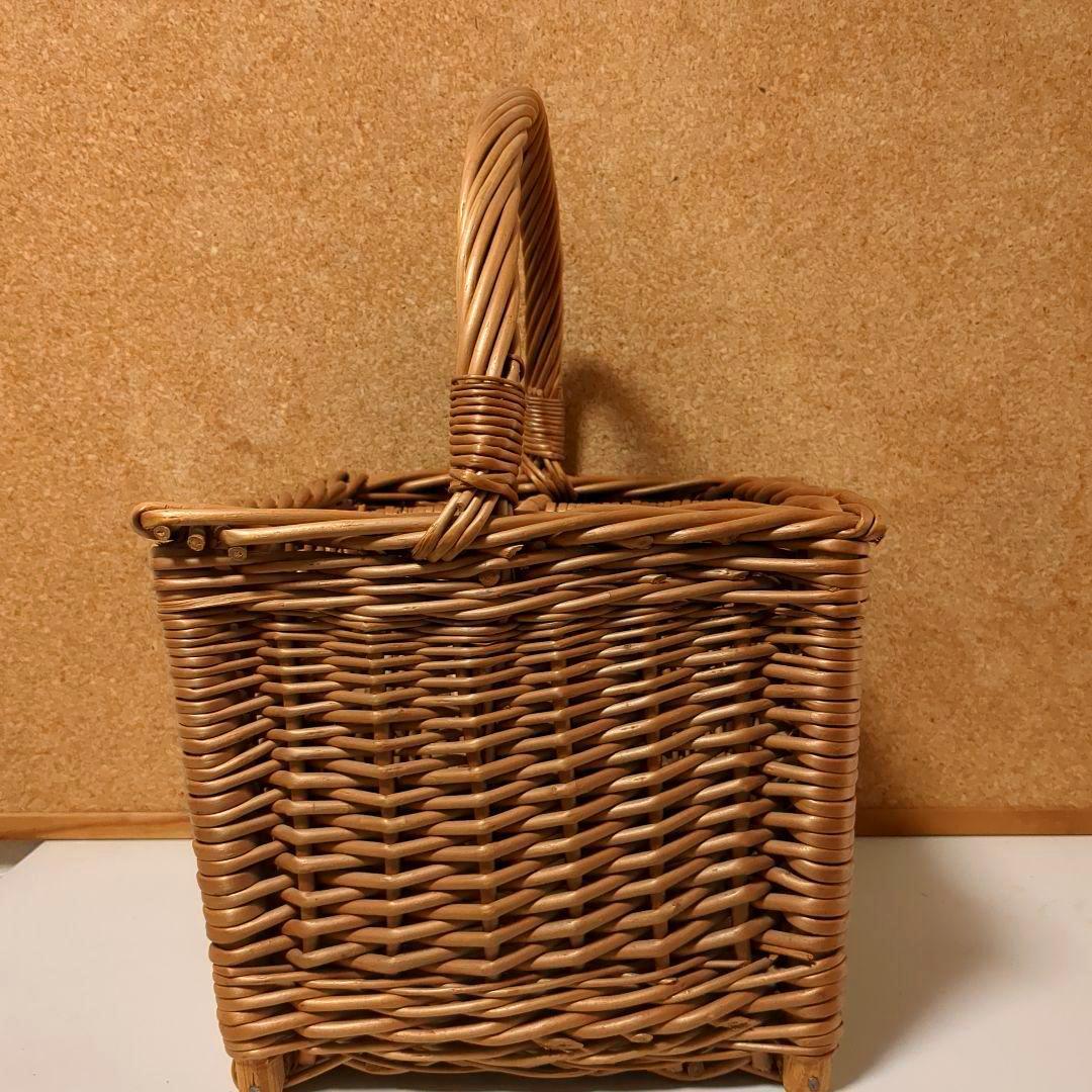★籐のかご★ワイン入れ★ヴィンテージ★アンティーク★ワインラック★
