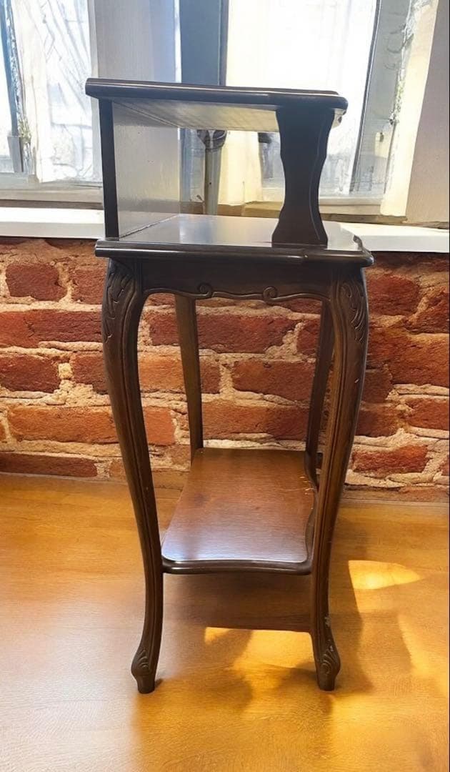 イタリア製アンティーク　猫脚コンソールテーブル　サイドテーブル　電話台