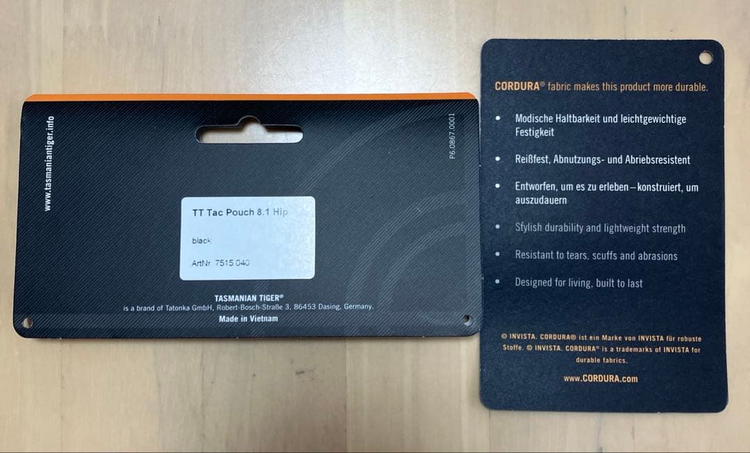 【新品】タスマニアンタイガー タックポーチ8.1　ブラック