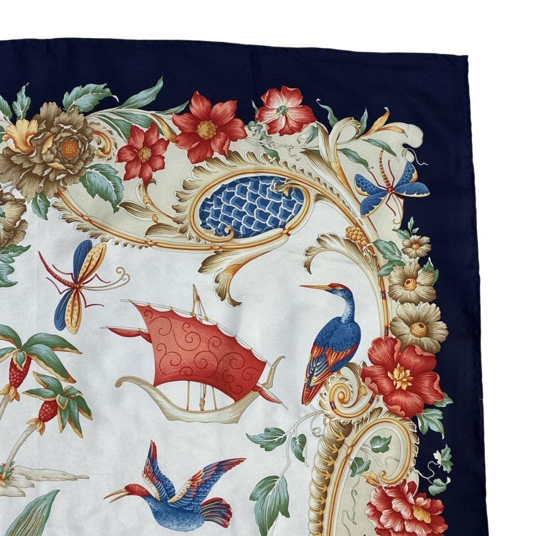 極美品✨サルヴァトーレフェラガモ シルク 大判スカーフ ストール イタリア 花柄