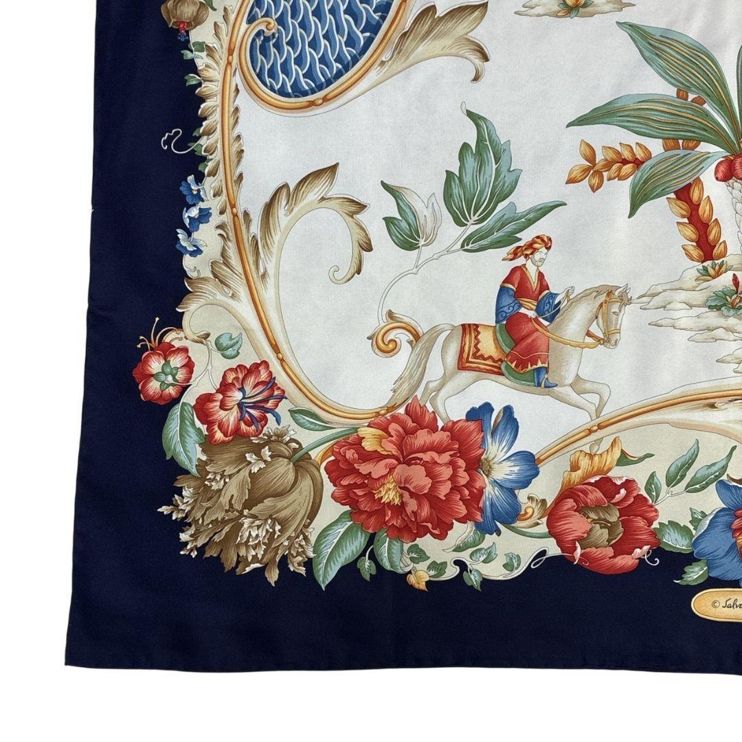 極美品✨サルヴァトーレフェラガモ シルク 大判スカーフ ストール イタリア 花柄