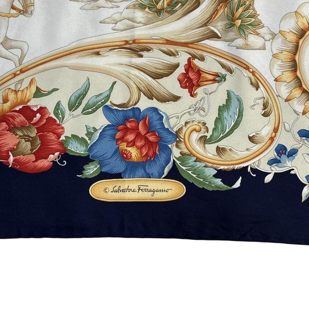 極美品✨サルヴァトーレフェラガモ シルク 大判スカーフ ストール イタリア 花柄