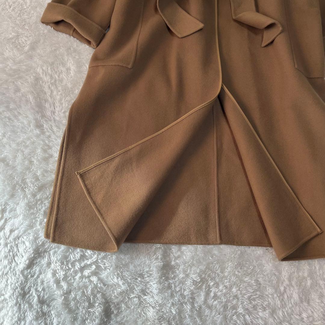 美品　N.O.R.C ウール　リバーロングコート　ダブルフェイス　ベルテッド