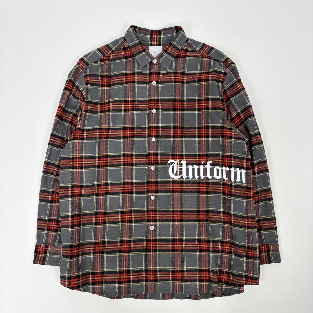 ユニフォームエクスペリメント FLANNEL BAGGY SHIRT 2