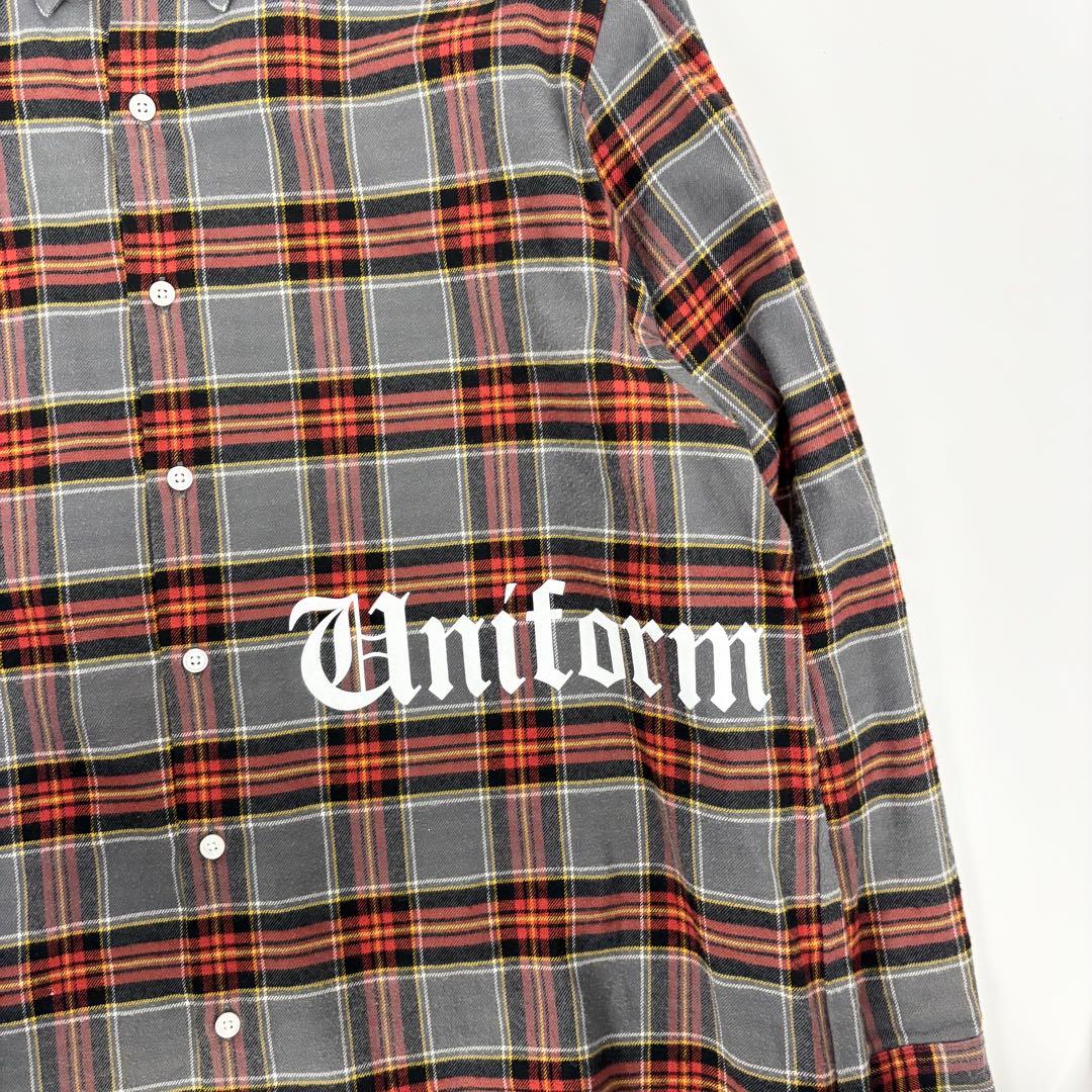 ユニフォームエクスペリメント FLANNEL BAGGY SHIRT 2