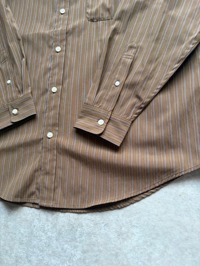モ*ン様 25AW Supreme Pinstripe Shirt Brown