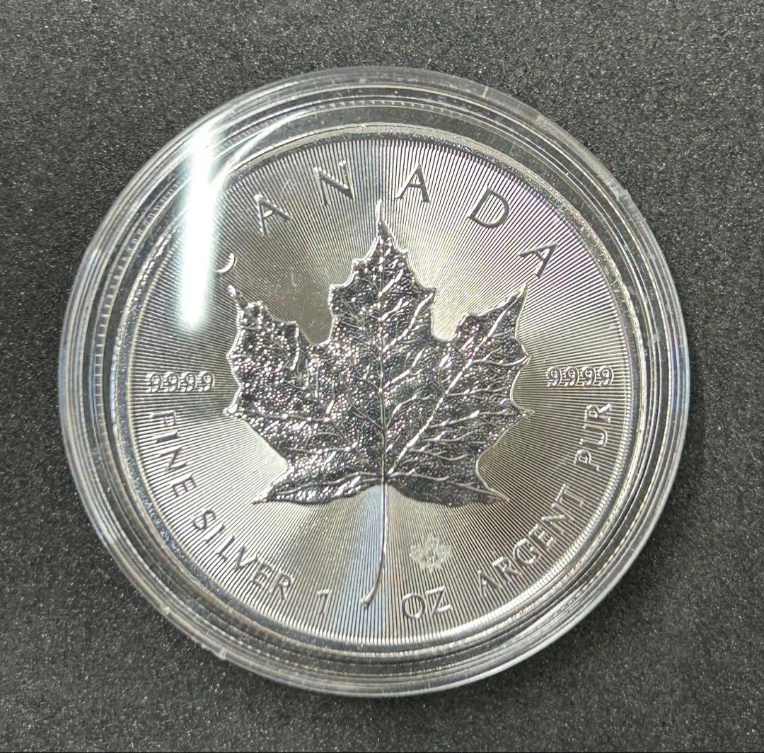 カナダ　メイプルリーフ純銀 1オンス 2021年　ケース付き