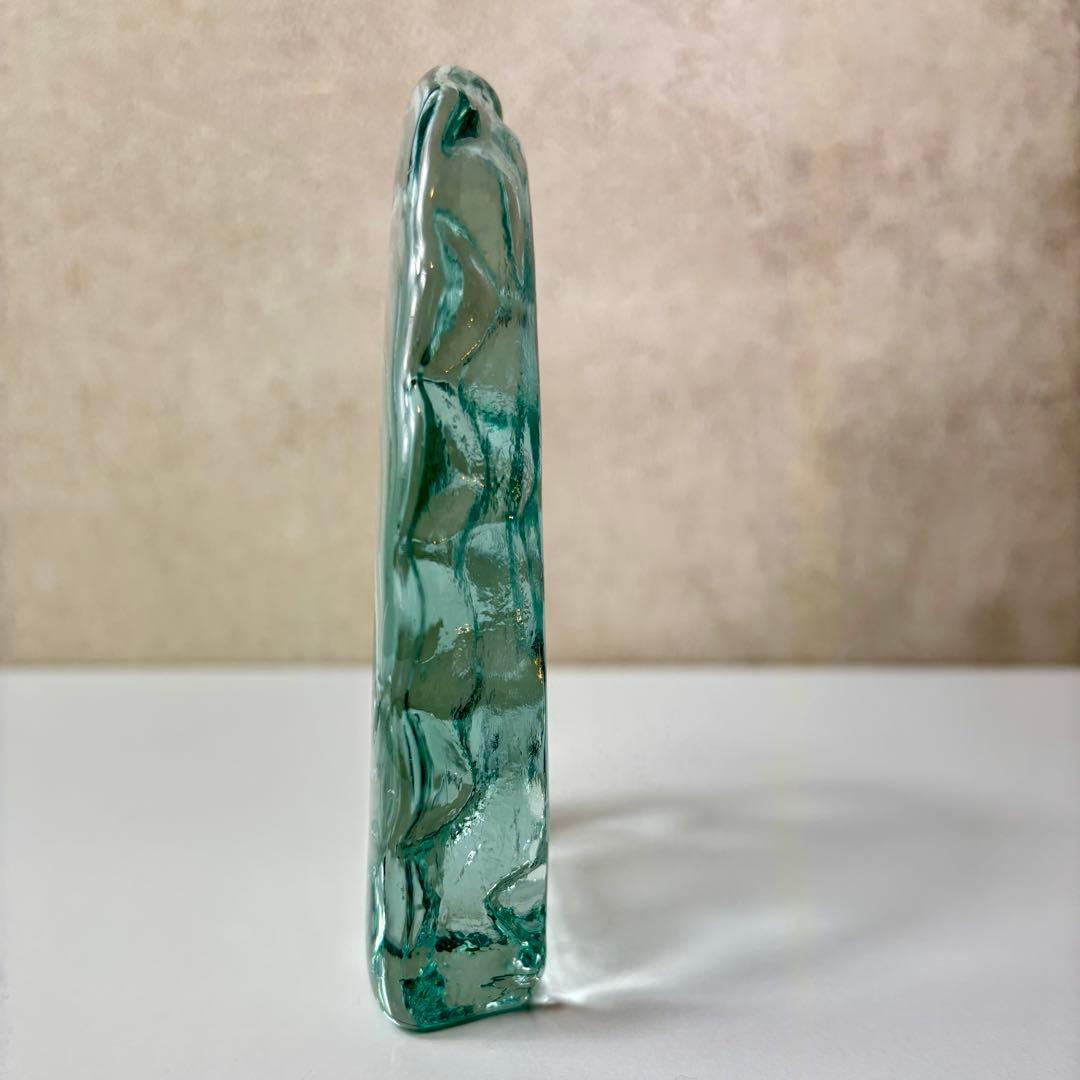 ガラス製のハンドオブジェ ミッドセンチュリー ポストモダン ヴィンテージ