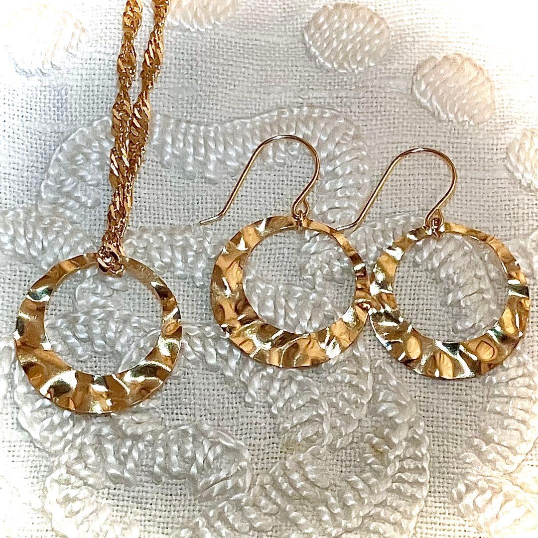 k18 地金ピアス&ペンダントトップ