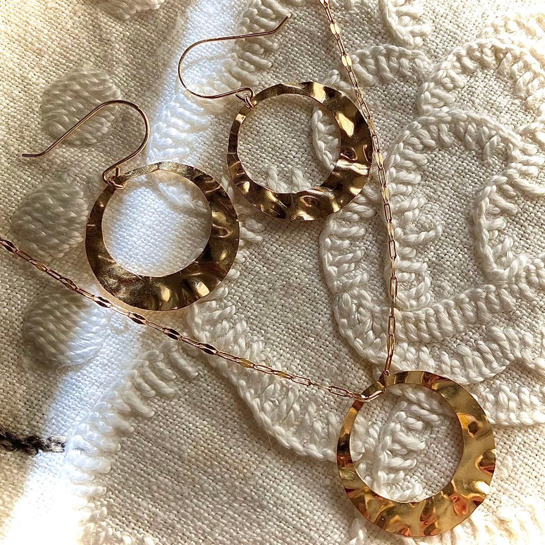 k18 地金ピアス&ペンダントトップ