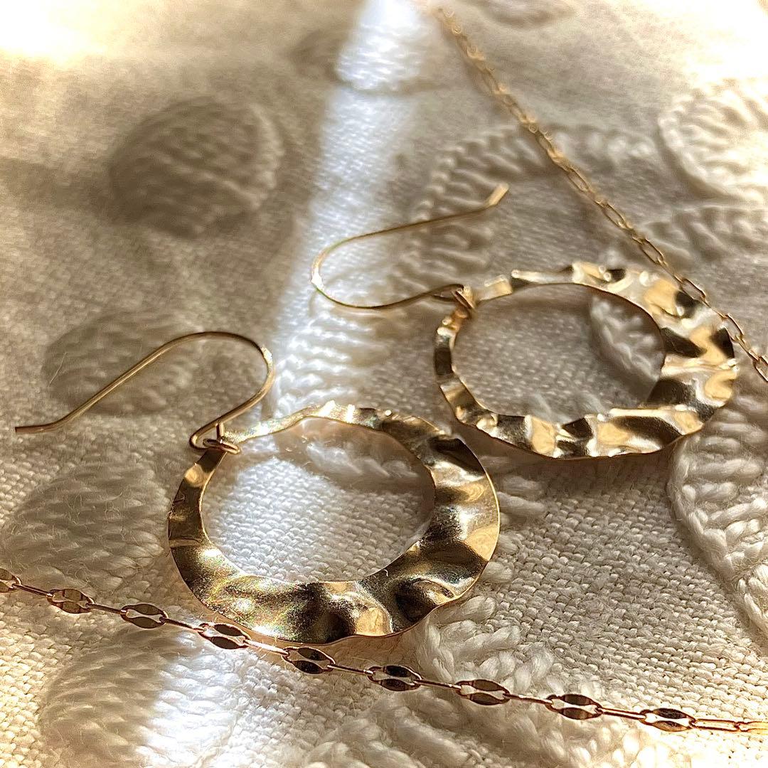 k18 地金ピアス&ペンダントトップ