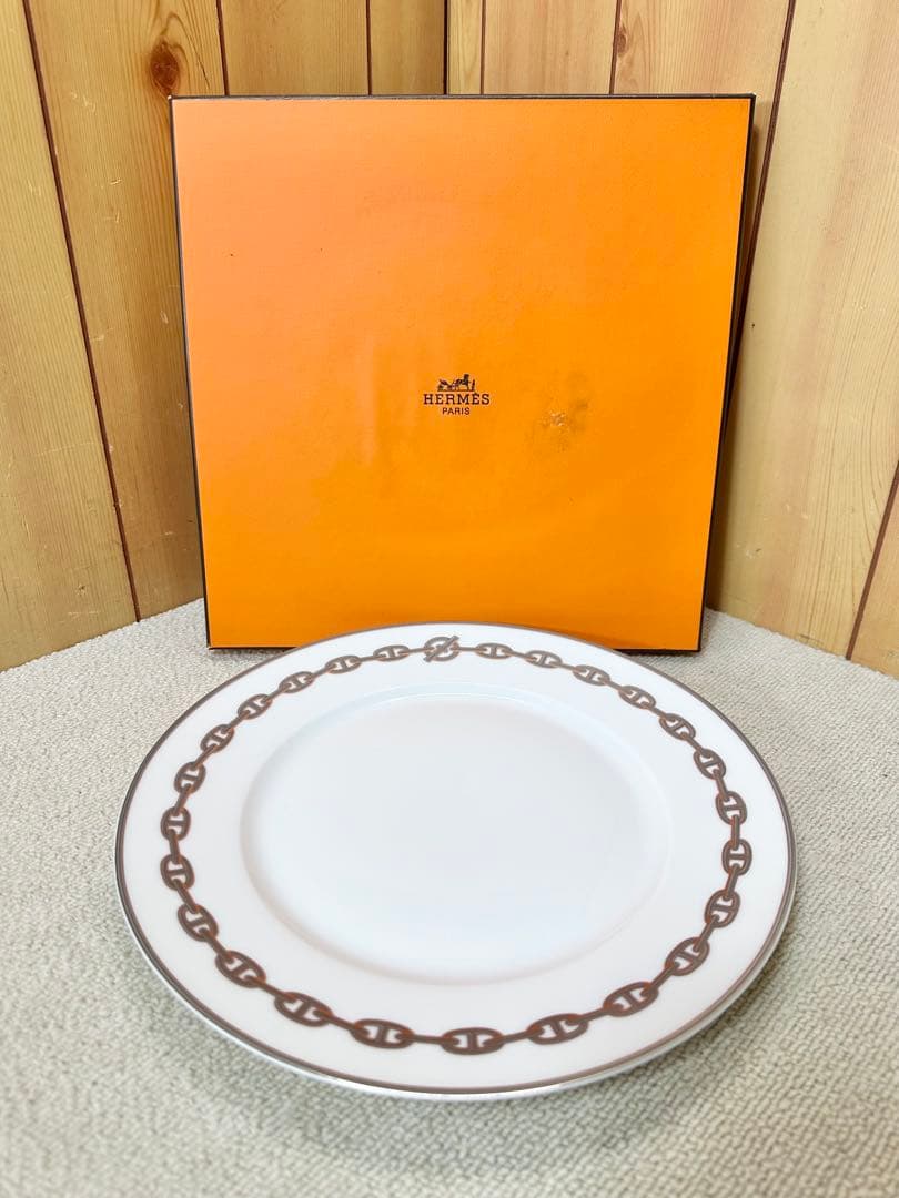 【未使用】HERMES シェーヌダンクル プラチナ プレート 27cm