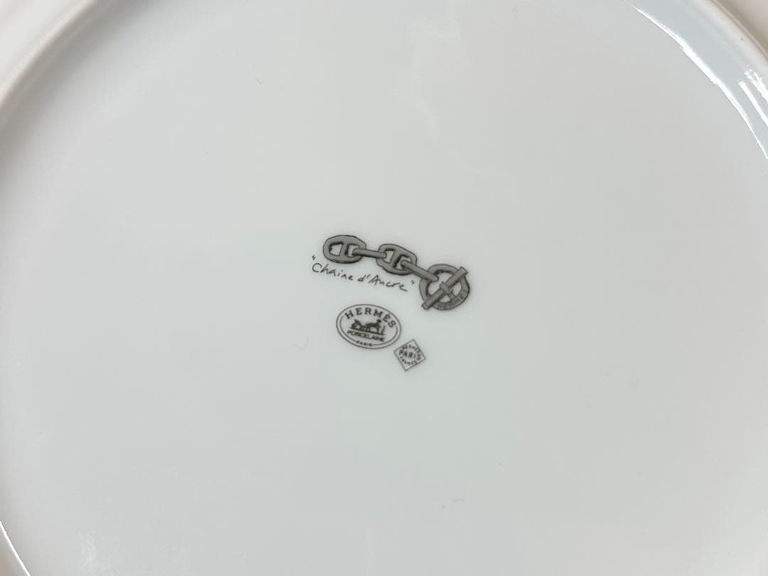 【未使用】HERMES シェーヌダンクル プラチナ プレート 27cm