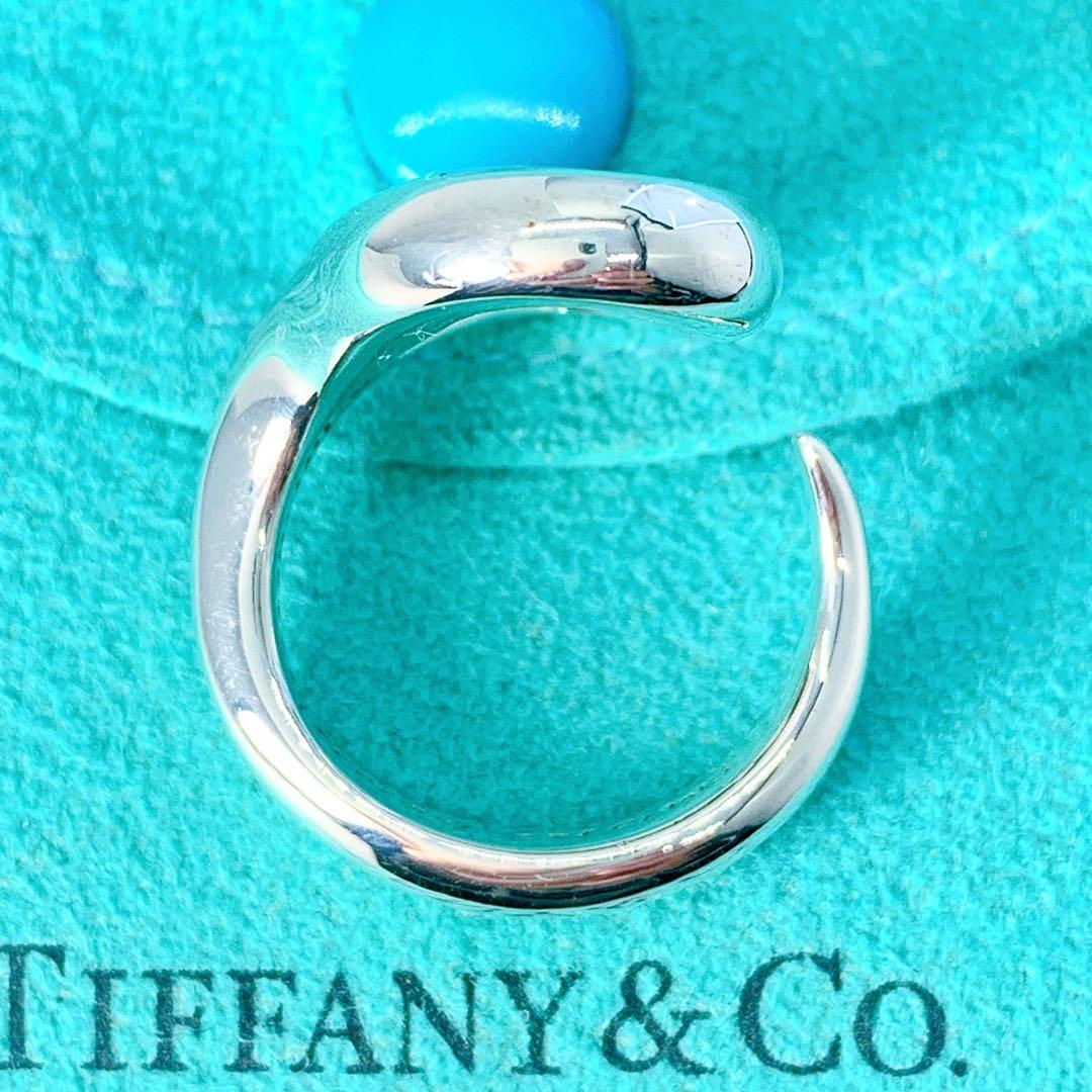 美品 ティファニー オープン ハート リング 約8.5号 シルバー925