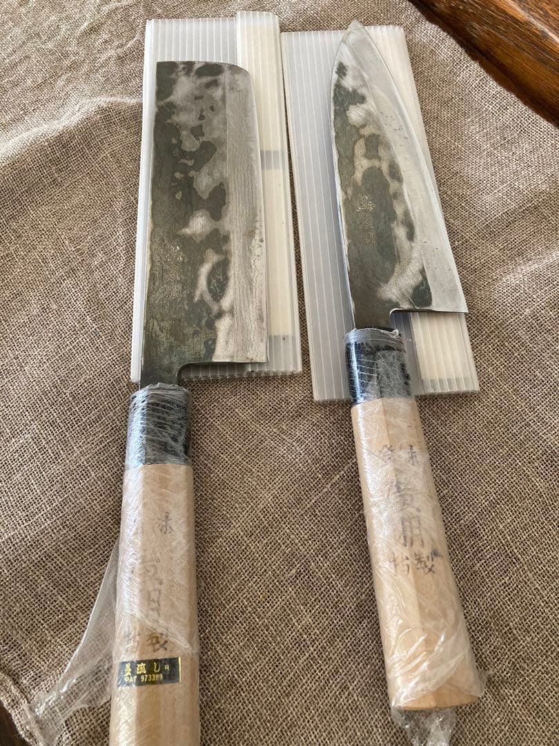 [新品未使用] 希少包丁（廣明）＊2本&包丁置きセット♪♪＊新潟県燕市