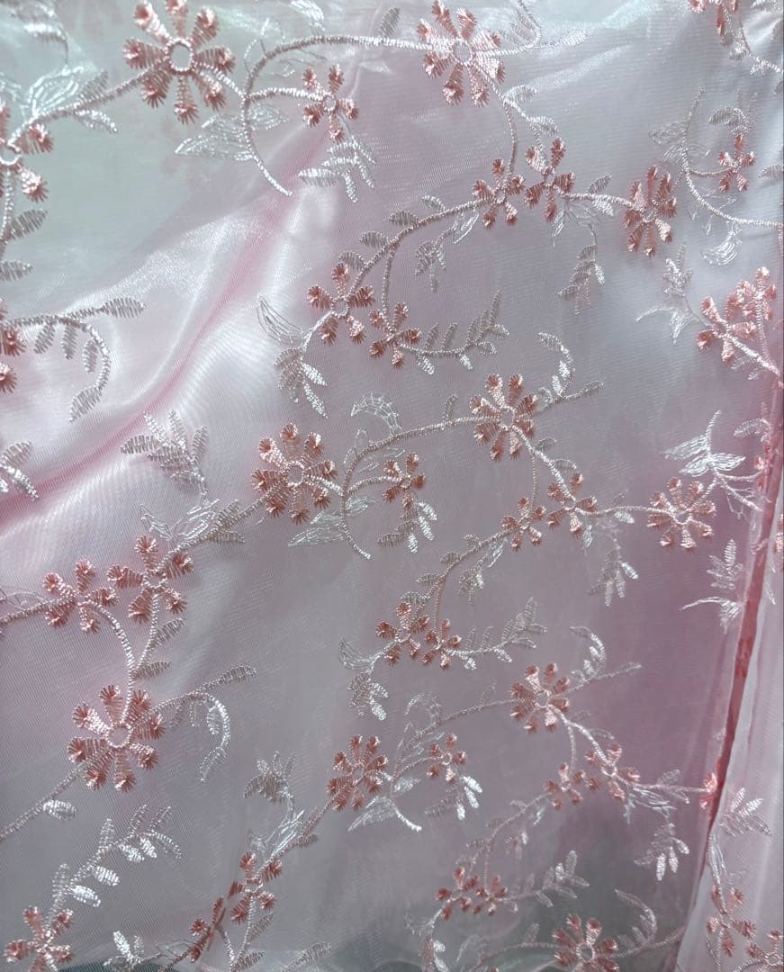 社交ダンスワンピース　パーティワンピース　ソシアルダンス　コーラルピンク