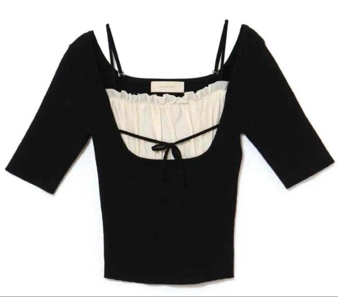 andmary Mew frill tops black 正規品