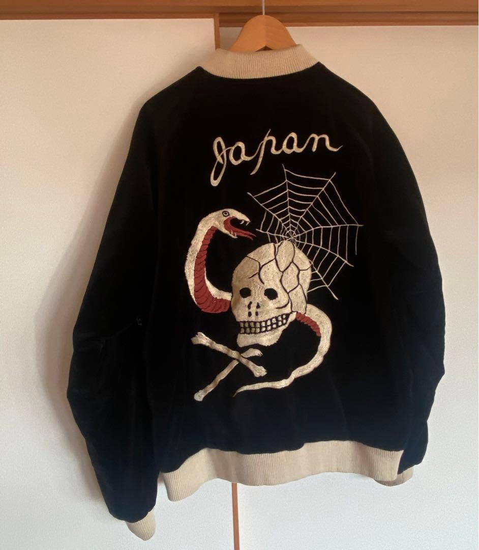 花旅楽団　髑髏　別珍　スカジャン