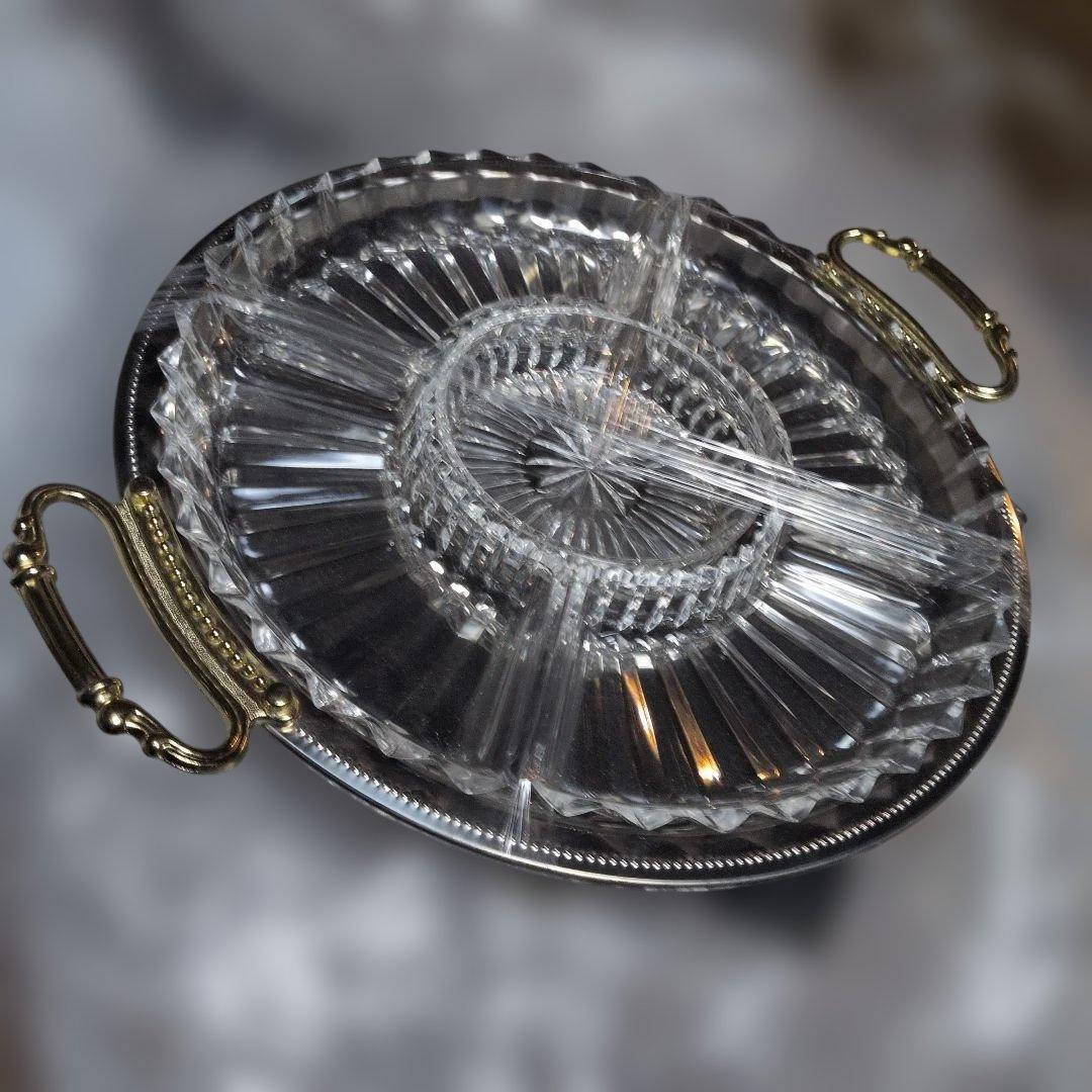 刺身 サラダ盛り フルーツ盛り 料亭ホテル用 クリアガラスの分割サービング皿