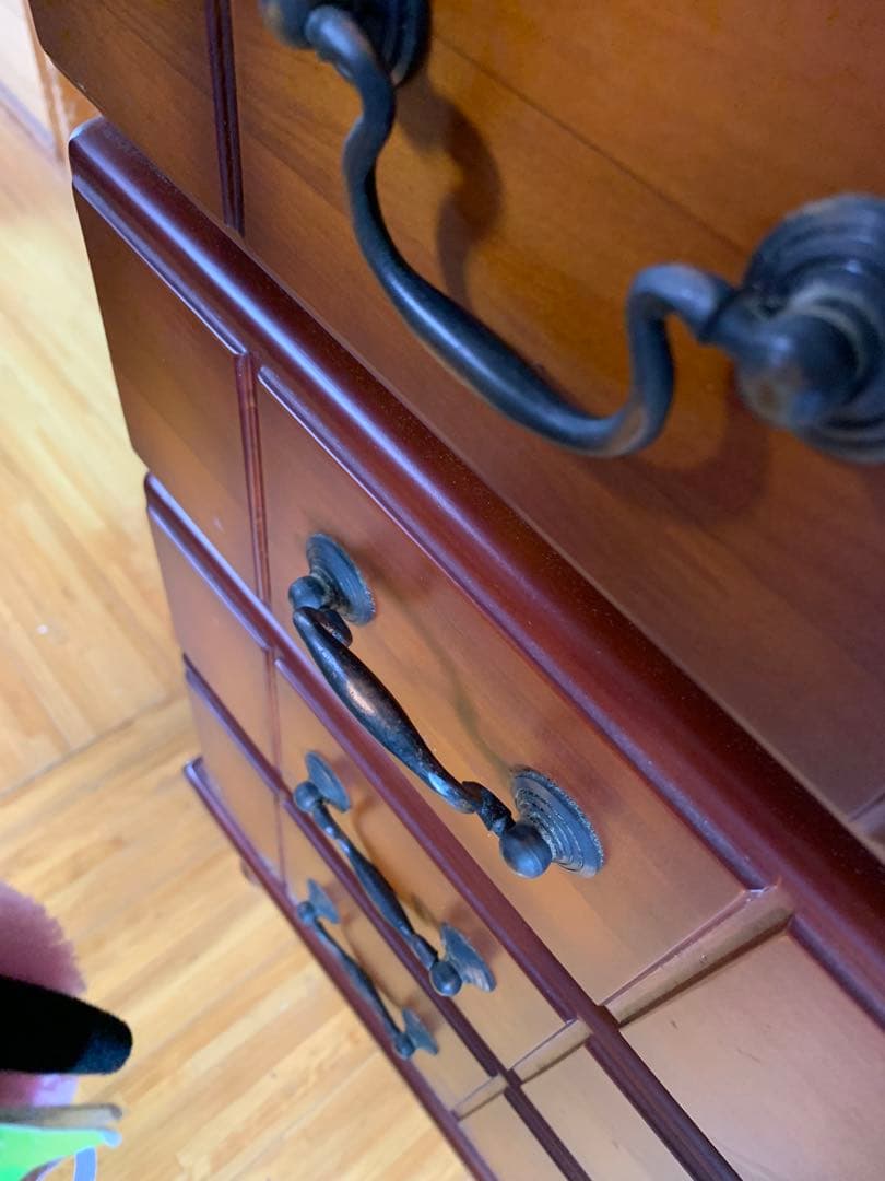 イタリアデザイン　電話台 キャビネット 猫脚 飾り棚