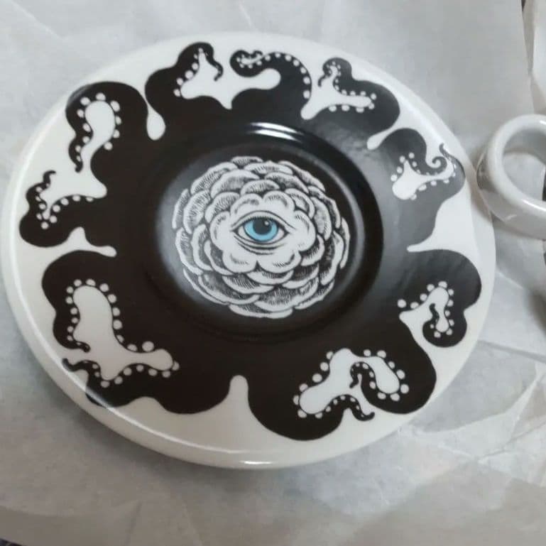 ヒグチユウコ　九谷焼　カップ＆ソーサー　ギュスターヴくん　ボリス雑貨店