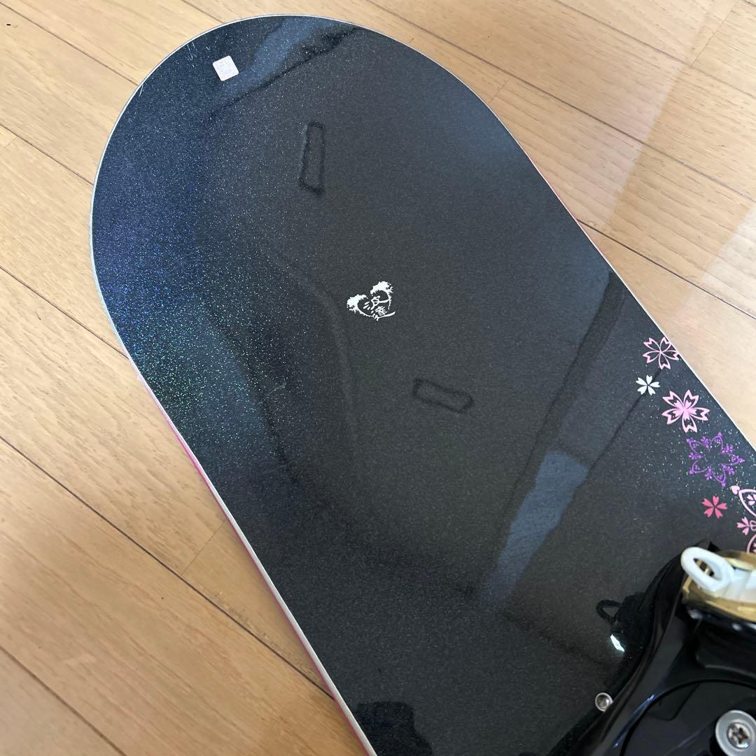 波達　レディース スノーボード 板 139cm ビンディング付き 初心者向け