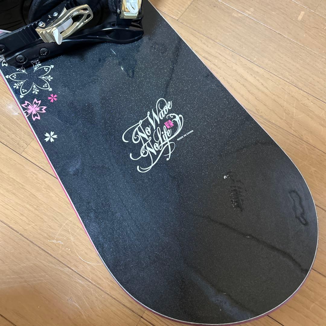 波達　レディース スノーボード 板 139cm ビンディング付き 初心者向け