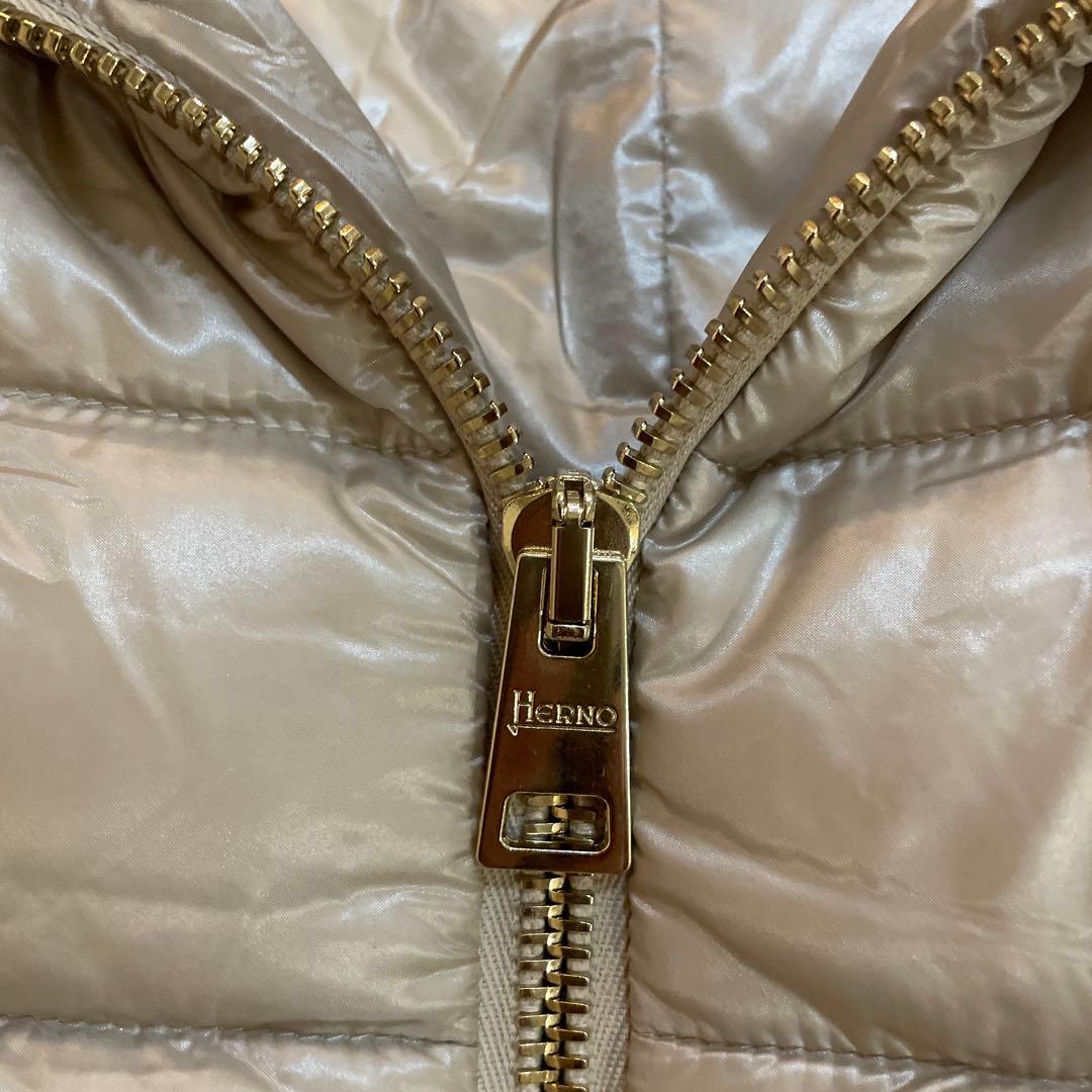 ヘルノ　ロングダウンコート　ベージュ　40 インポート　エレガント